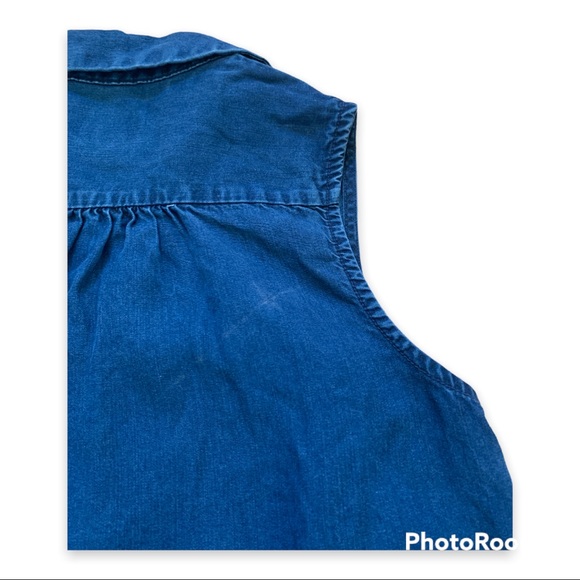 ✨ A New Day Button Down Denim Sleeveless Top - XS - Picture 6 of 6